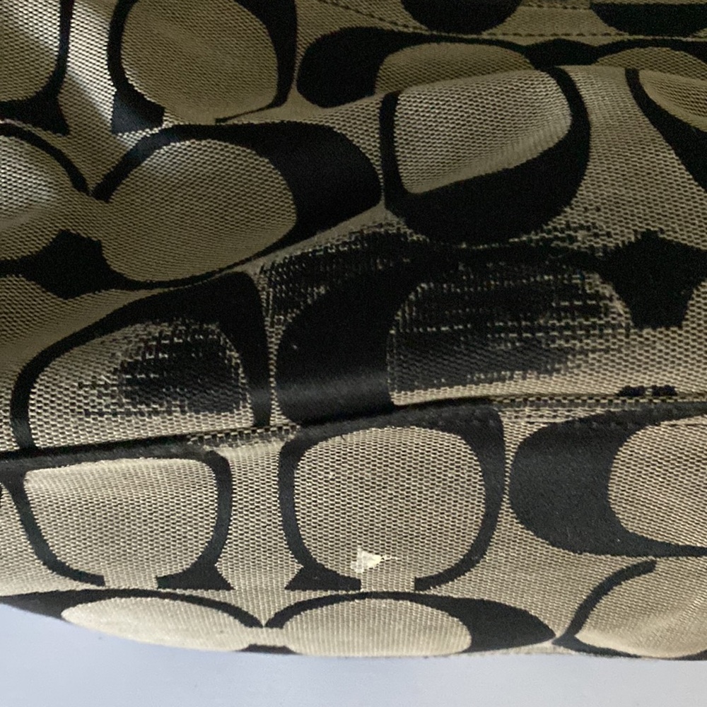 Vintage Coach Label Tote Bag Black and Grey - Picture 9 of 10
